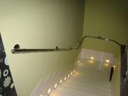 перил из: нержавейки, хромированной трубы, черного металла и ковка.