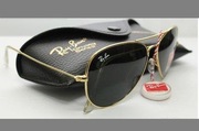 очки Ray Ban Aviator RB3025 Gold Frame Black Lense!