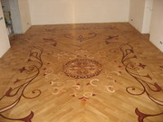 Укладка и изготовление  художественного паркета,  деталей интерьера. 