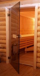 Двери для сауны и бани стеклянные,  деревянные