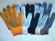 Рабочие трикотаж. перчатки (рукавицы) с ПВХ покрытием от 5 руб.80 коп.