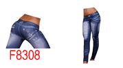 F8308-3000 тг Легенсы синяя джинса