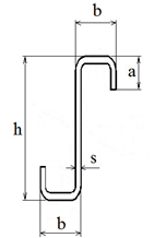 Z-образный окантованный профиль гнутый тонкостенный