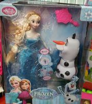 Кукла Эльза в комплекте со снеговиком копилкой Олаф музыкальной 46395 