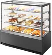 Витрина кондитерская Chilz VETE KUB 90 серый матовый,  шлифованная нерж