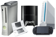 Игровые консоли PSP,  PS3,  Xbox,  Wii